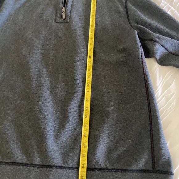 Tommy Bahama Flipshore Reversible 1/2 Zip Sweater Mens XXL Black/Gray Pullover - Picture 11 of 12